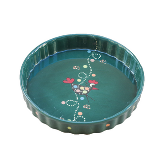 Moule à tarte / Tourtière  Motif "vert cocotte" 
