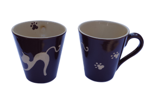 Mug x 2  Motif "aubergine chat" 