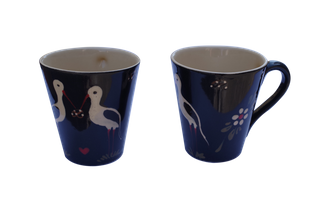 Mug x 2  Motif "bleu cigogne" 