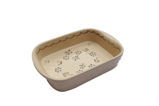 Plat rectangulaire Motif "nature papillon gris" 