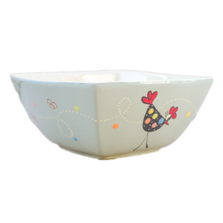 Saladier  Motif "gris ciel cocotte" 